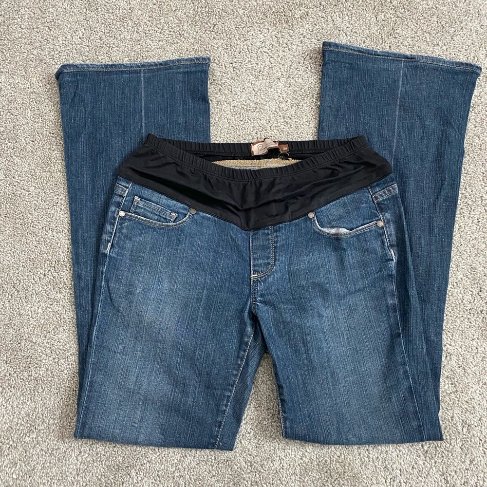 Paige maternity flare jeans